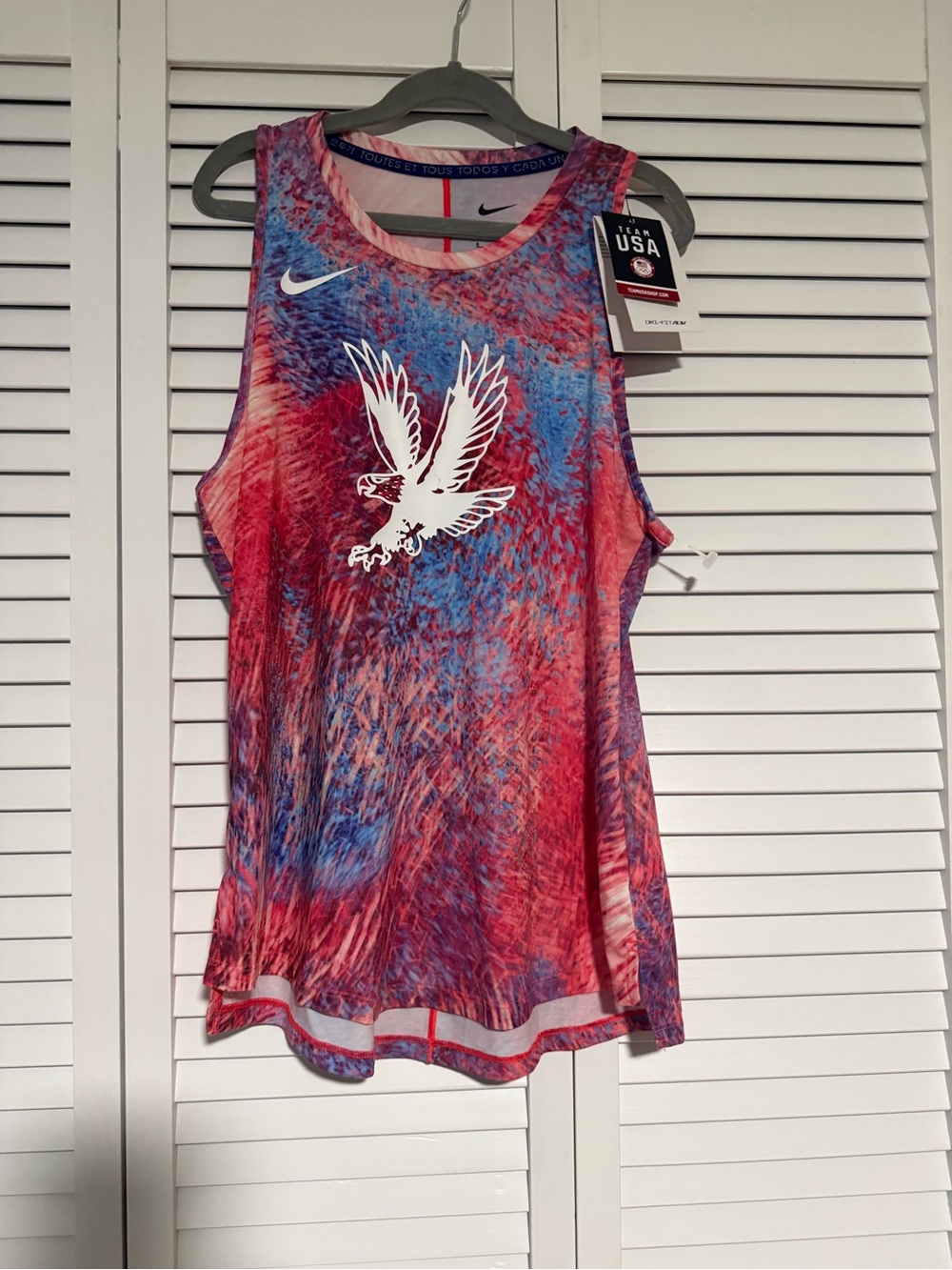 Nike Dri-FIT Team USA Women’s Training Tank Top Abstract Red/Blue S FN0965-645